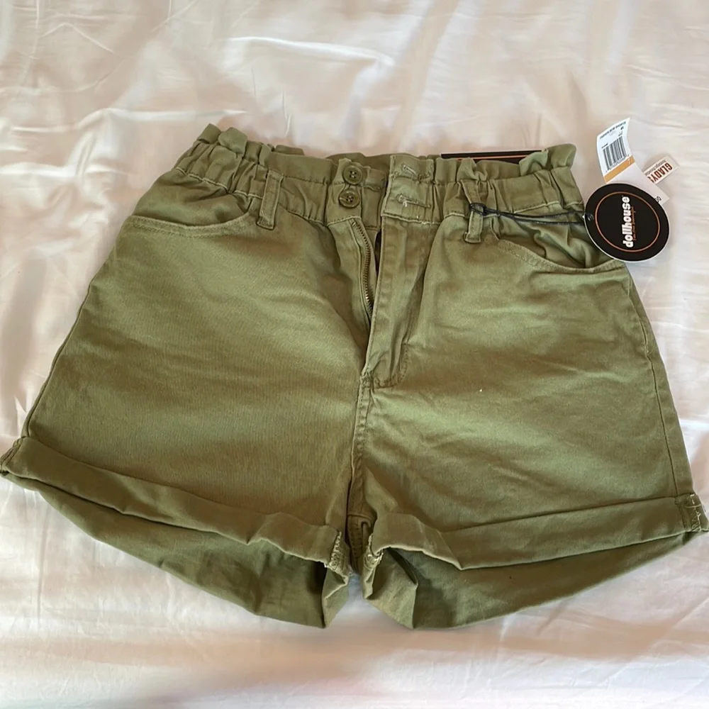 NWT Dollhouse paper bag high waist mom shorts size 7/8W - Picture 2 of 5